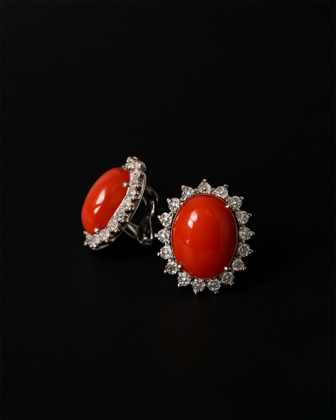 orecchini rosso antico